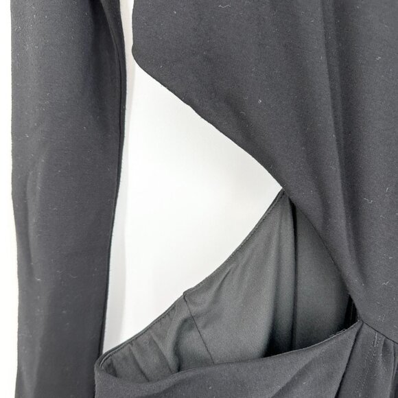 NBD Dress Womens Small Black Cut Out Solid Long Sleeve Asymmetrical Mini - Picture 6 of 11